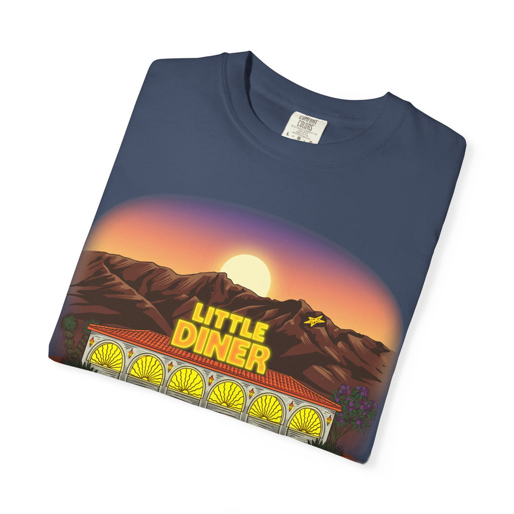 Little Diner 50th Anniversary T-shirt | Retro Sunset Diner Design