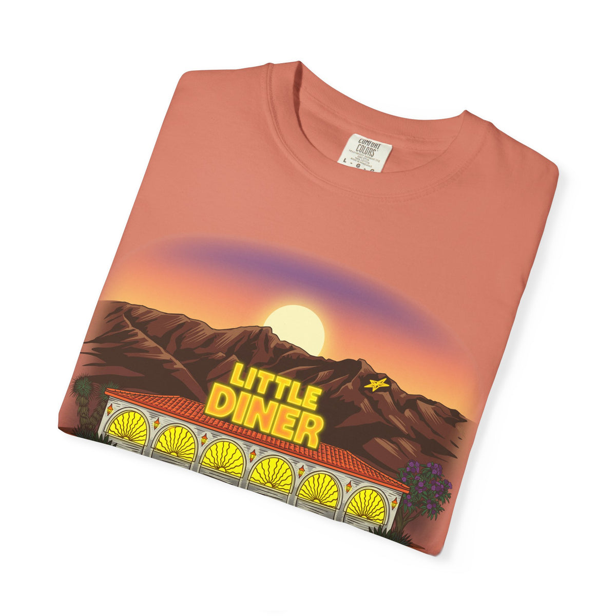Little Diner 50th Anniversary T-shirt | Retro Sunset Diner Design