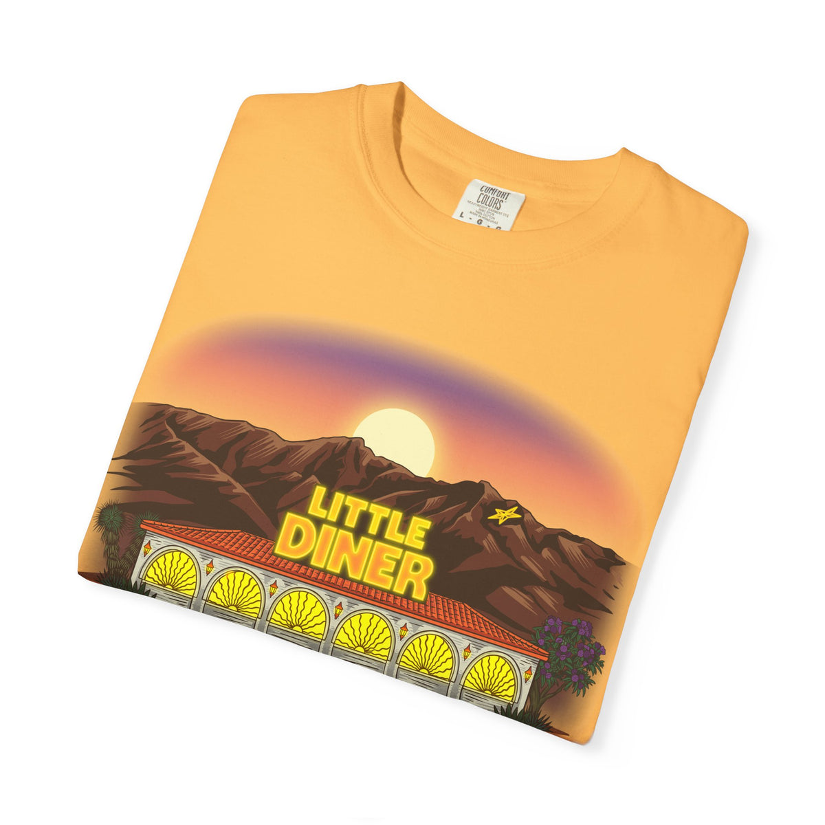 Little Diner 50th Anniversary T-shirt | Retro Sunset Diner Design